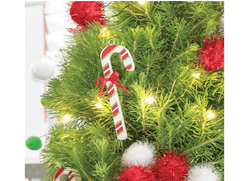Jackson & Perkins Festive Miniature Tabletop Holiday Christmas Tree Plant Decoration Display Gift, Candy Cane Swirl