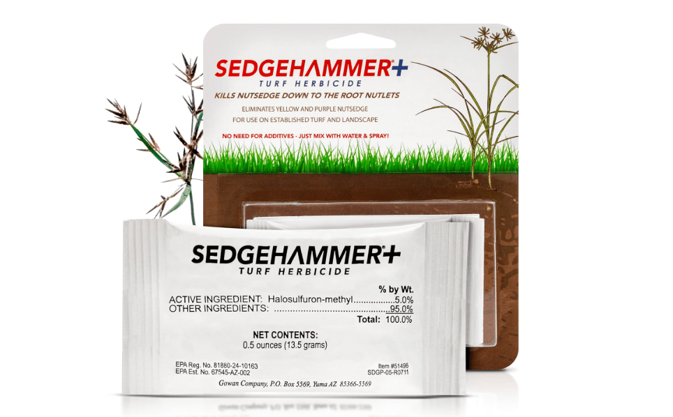 Sedgehammer Plus Turf Herbicide - Purple & Yellow Nutsedge Killer for Lawns with Pre-Mixed Surfactant - Lawn & Pet Safe Weed Killer Mix for