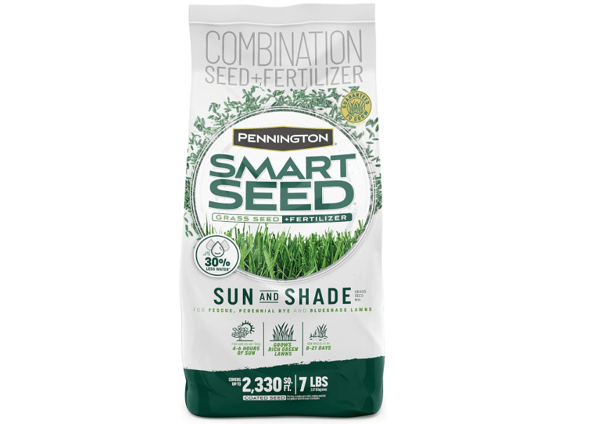 Pennington Smart Sun and Shade Grass Seed Mix North, Includes Kentucky Bluegrass, Tall Fescues, and Perennial Rye Grass Seeds for Lawn, 4/7 lb