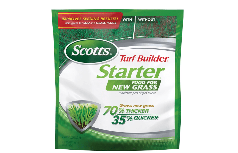 Scotts Turf Builder Starter Food for New Grass, 3 lbs. | Use When Planting Lawn Seed, Covers 1,000 s