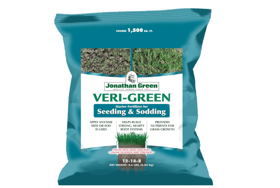 Jonathan Green (16006) Veri-Green Starter Fertilizer for Seeding & Sodding - 12-18-8 Starter Lawn Fertilizer (1,500 Sq