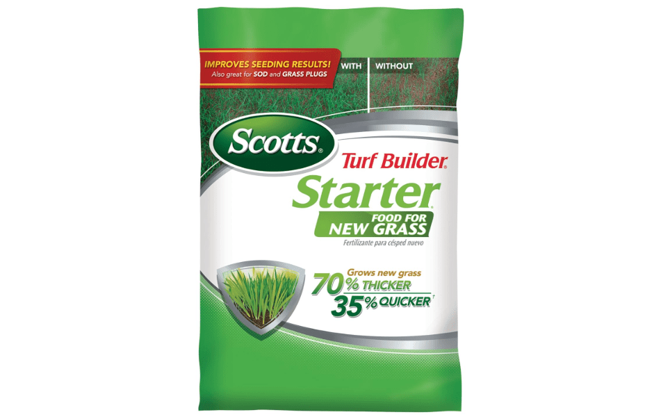 Scotts Turf Builder Starter Food for New Grass, 15 lb. - Lawn Fertilizer for Newly Planted Grass, Also Great for Sod and Grass Plugs - Covers