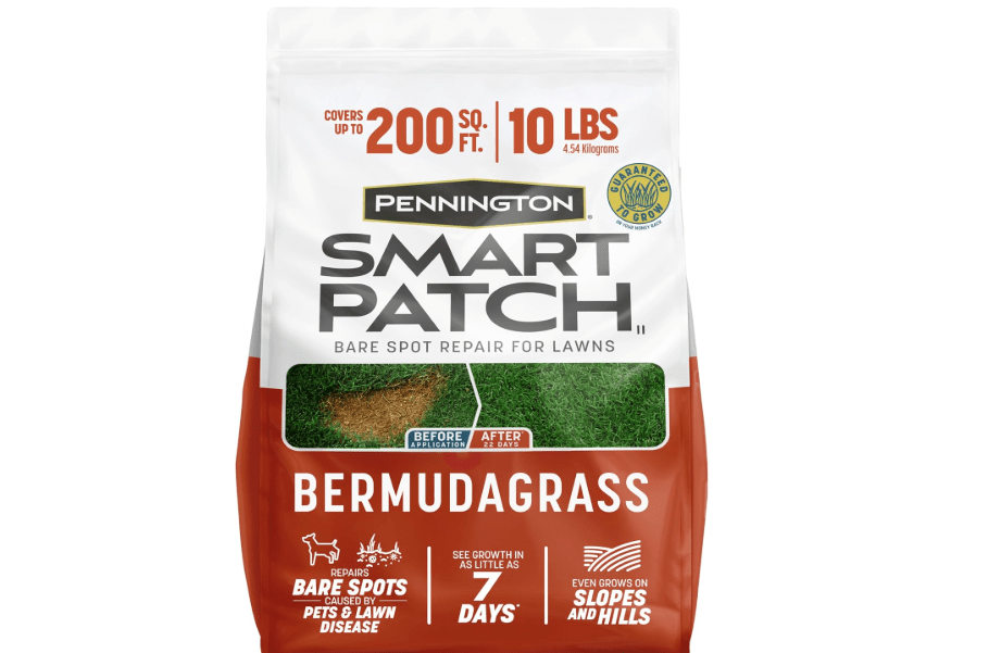 
Pennington Smart Patch Bermuda Grass Seed, 10 lb, Bare Spot Repair with Mulch and Fertilizer