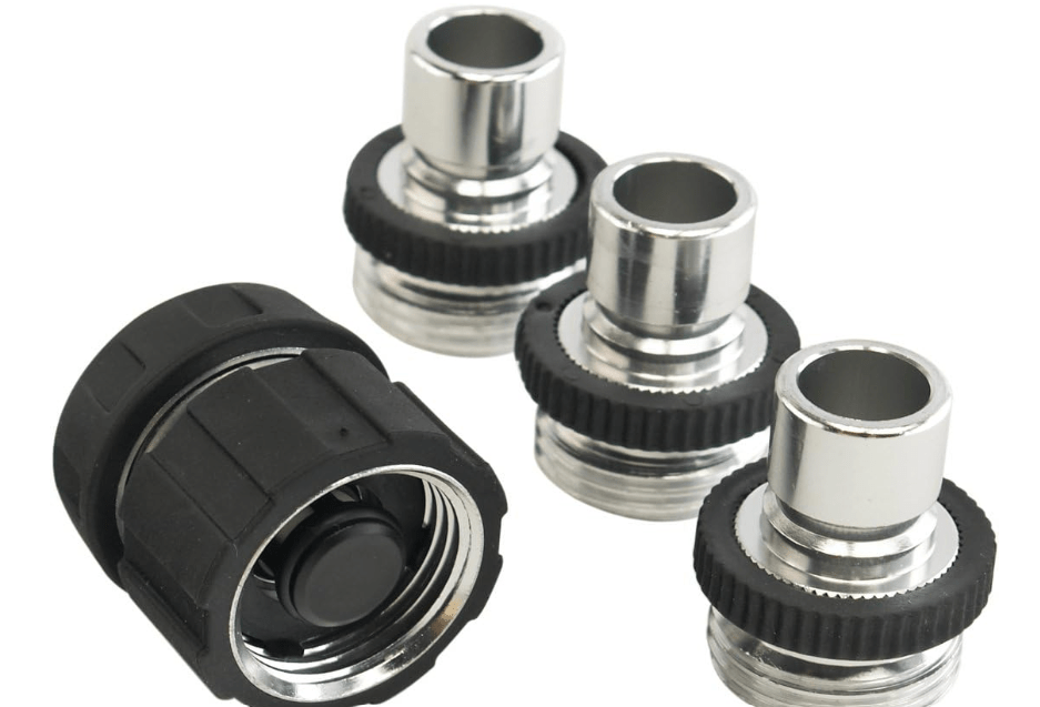 
Dramm Hose Quick Disconnect Set; Includes 1 Hose & 3 Adaptors, Eliminates Hassle with Hose Accessories, Aluminum