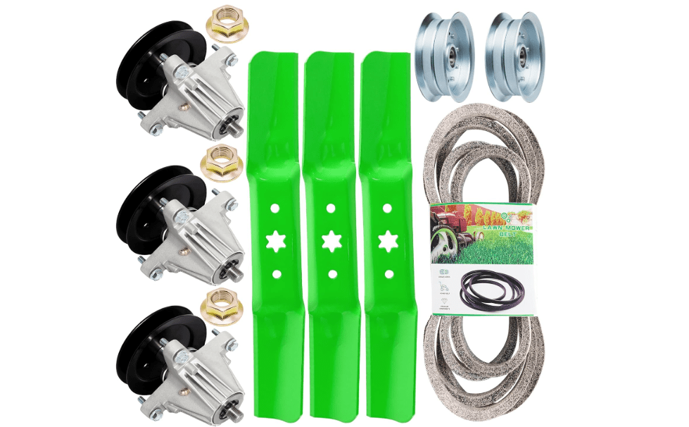
TENGMUJX 50 Inch Deck Rebuild Kit for Cub Cadet XT1 LT50 XT1-LT50 XT2-LX50 MTD CYT5023SE Lawn Mower Parts Includes 3 Spindle 