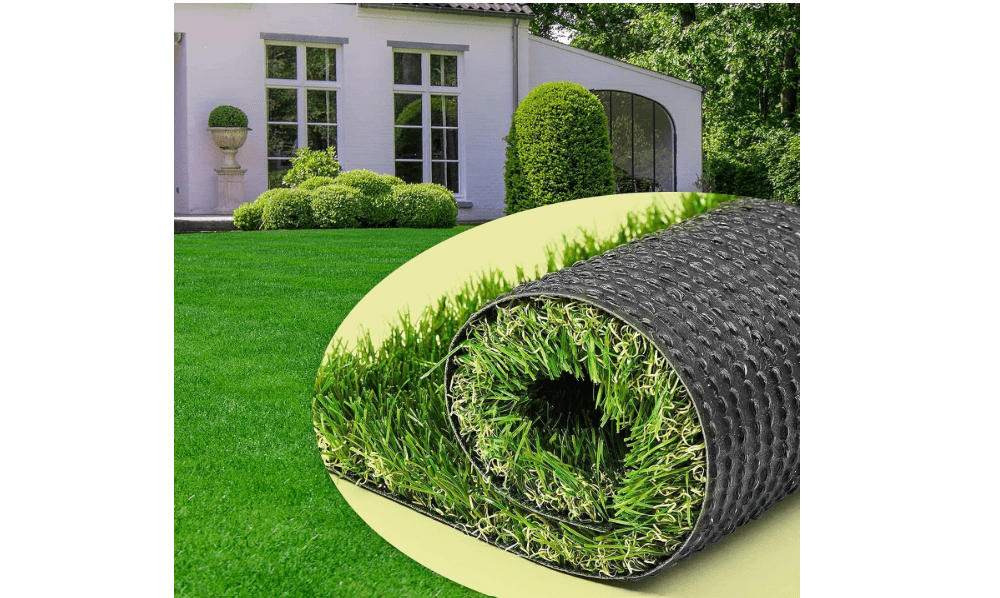 AYOHA Artificial Turf 5' x 21' Realistic Synthetic Grass, 1.38" Pile Height, Fake Lawn, Landscape for Pets Area, Play Ground, Pool Area, Backyard, Patio, Balcony, Drainage Holes, Custom Size