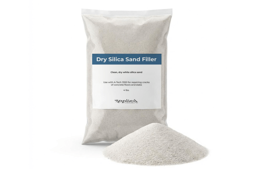 Applied Technologies Dry Silica Sand Filler 4 lb Bag, Dry Ground Silica Sand to Mix with A-Tech Floor Crack Repair Products, Additive for Concrete