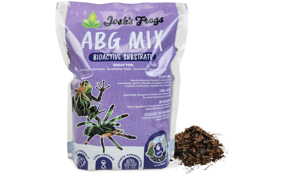  Josh's Frogs ABG Mix Bioactive Terrarium Substrate (4 Quart/1 Gallon) | Original ABG recipe, vivarium ready, retains moisture, drains well, great for.