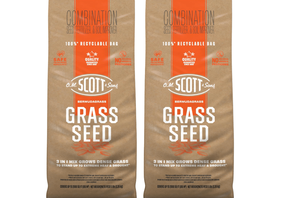 
O.M. Scott & Sons Bermudagrass Grass Seed, 5 lbs. (2-Pack) | Lawn Seed, Fertilizer and Soil Improver, Drought Tolerant Once Established