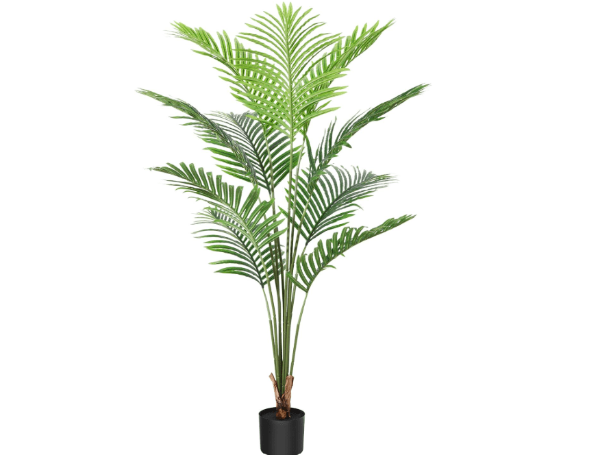 CROSOFMI Artificial Areca Palm Tree 5 Feet Fake Tropical Palm Tree,Perfect Faux Dypsis Lutescens Plants in Pot for Indoor Outdoor Home Office Garden