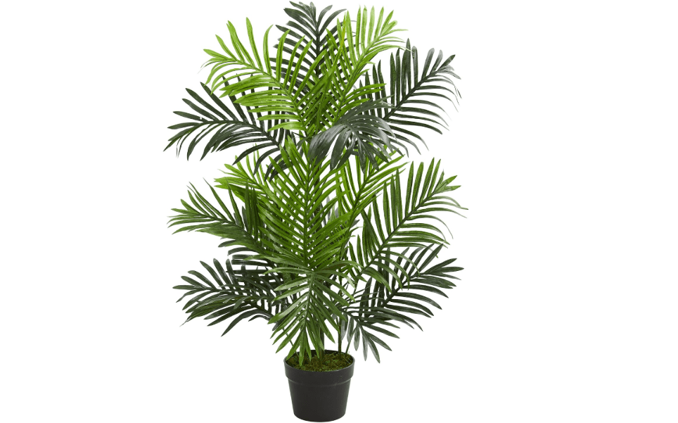 
Nearly Natural 3 ft Artificial Paradise Palm Tree with Nursery Pot | Lush Realistic Fronds, Multi-Stalk Design, Stable Nursery Pot, Tropical Living Room Decor