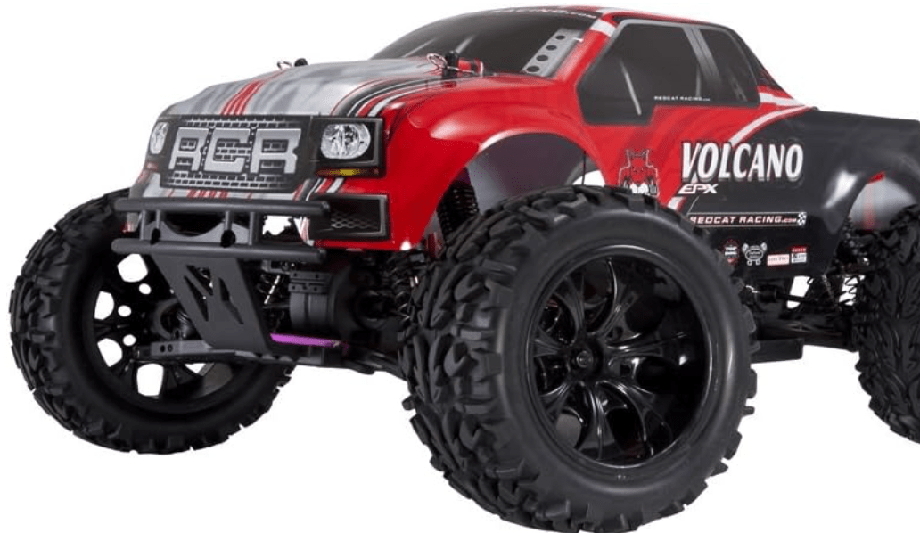 
Redcat Racing Volcano EPX 1/10 Scale Electric RC Monster Truck – 4WD RC Truck with 2.4GHz Radio, Waterproof Electronics, 19T Brushed 550 Motor, Battery