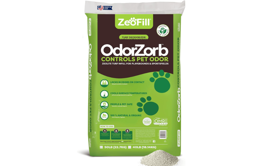 
Zeofill Premium Outdoor Odor Infill - 40lbs. Bag – Pet Urine Odor Eliminator for Artificial Turf, Grass, Playgrounds, & Sport Fields
