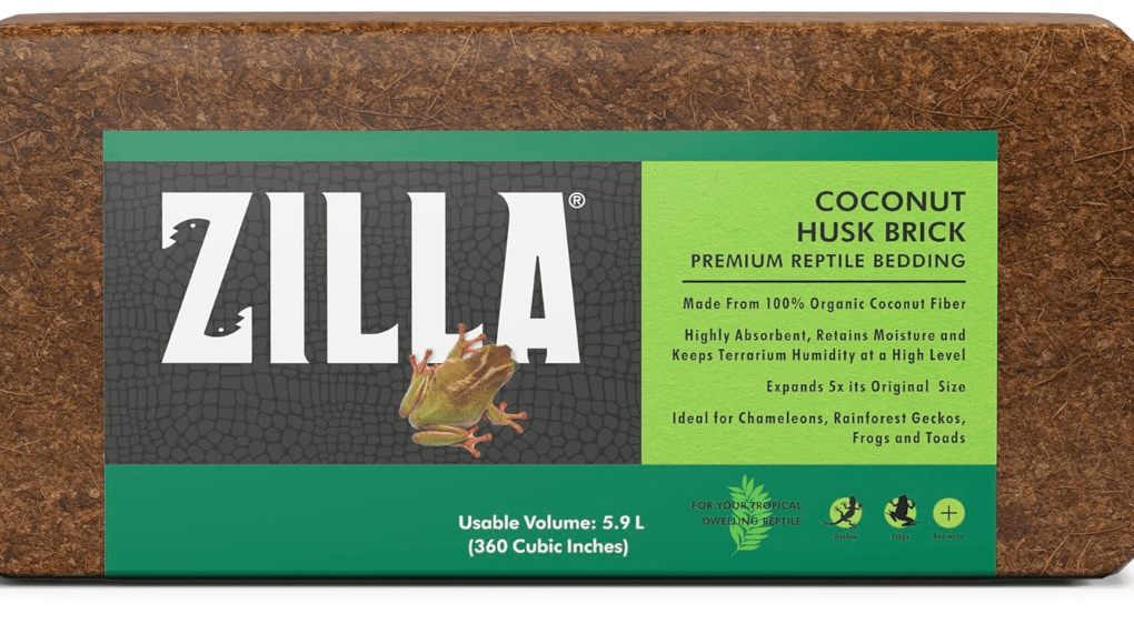 
Zilla Coconut Husk Brick, Organic Bedding for Reptiles, Made with 100% Coconut Fiber, Ideal for Tropical Habitats