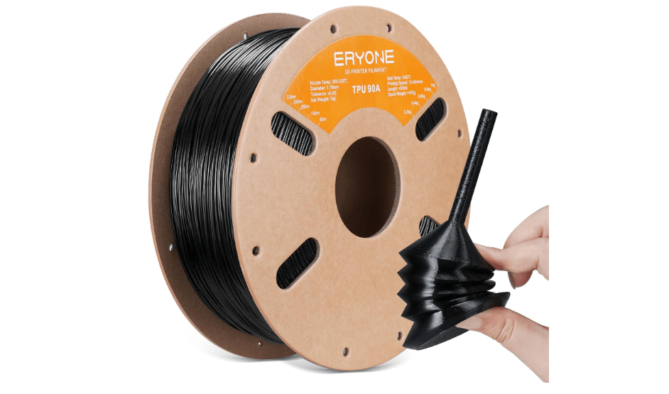
ERYONE TPU Filament 1.75mm +/-0.03mm, Flexible TPU 90A 3D Printer Filament 1kg Spool(2.2 lbs), Print with Most FDM 3D Printers