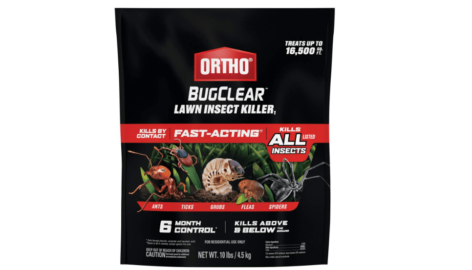 
Ortho BugClear Lawn Insect Killer1, 10 lbs. | Lawn Bug Killer Granules, Kills Ants, Spiders, Ticks, Fleas, & Grubs, Treats