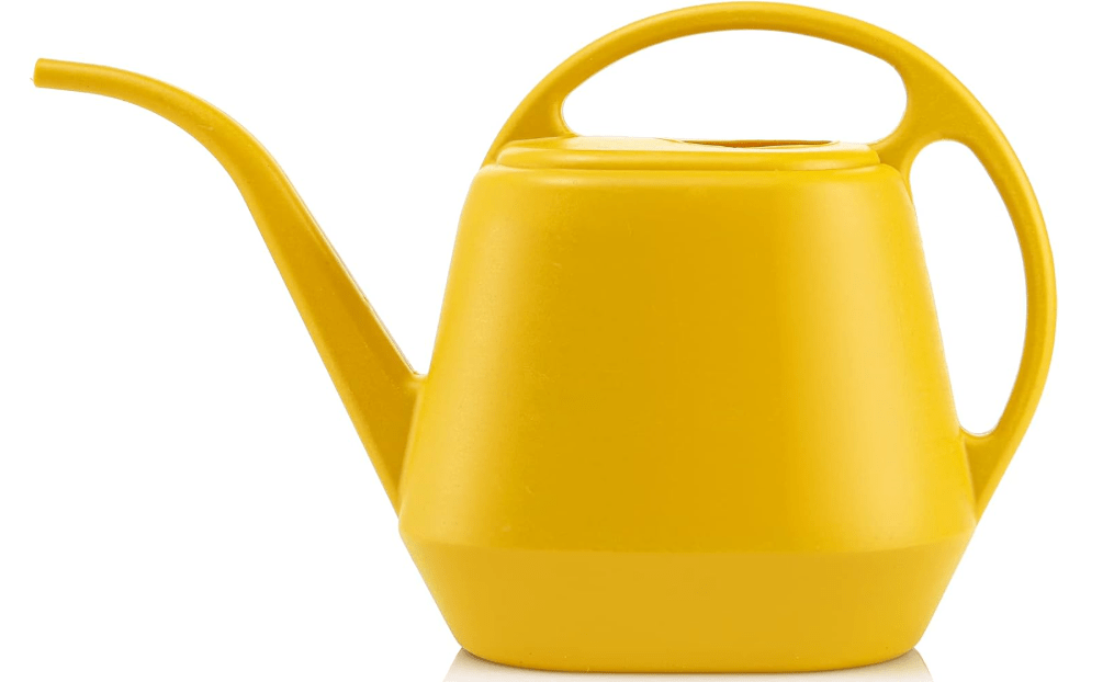 Fasmov Plastic Watering Can, Yellow, 1-Gallon