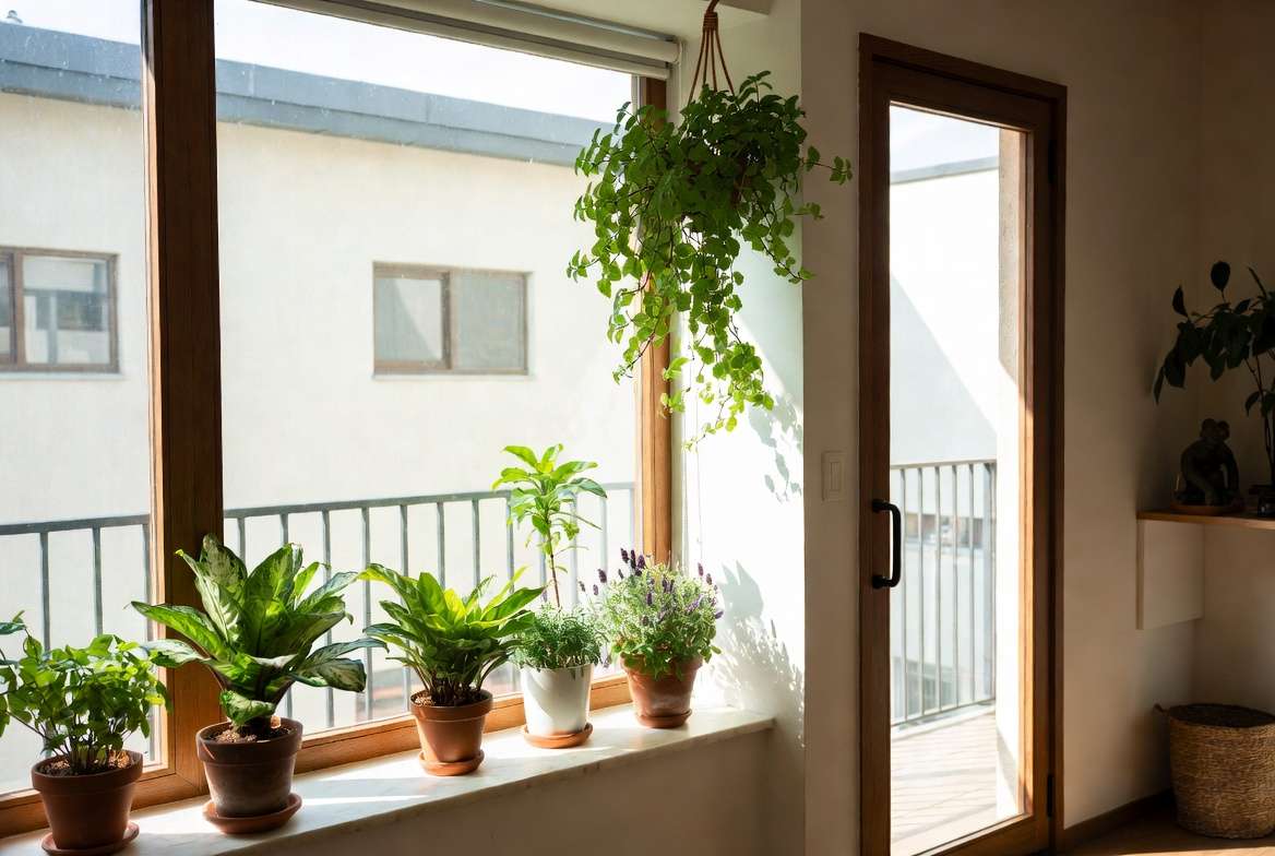 Strategic placement of mosquito repellent plants indoor near windows and doors