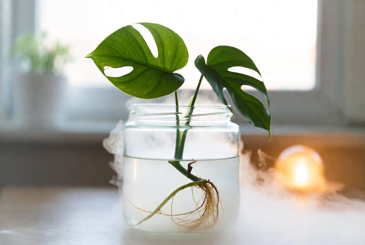 A visual diagram showcasing the essential balance of moisture, temperature, and bright indirect light required for successful plant propagation.