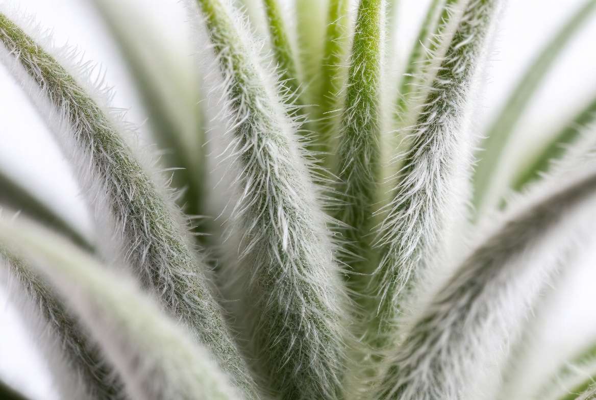 Air plant close-up showing trichomes that absorb moisture and nutrients from the air