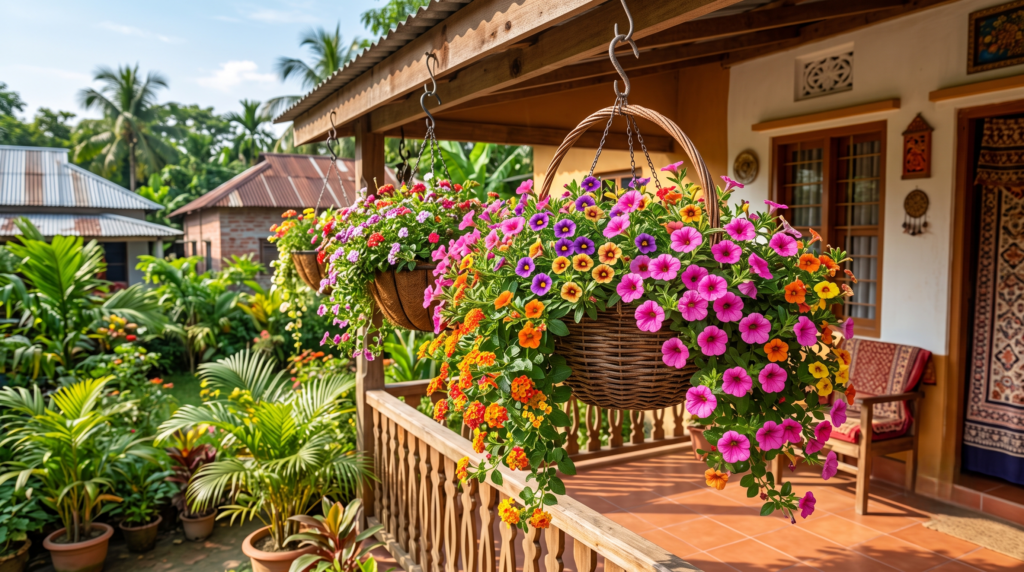 best full sun hanging basket flowers