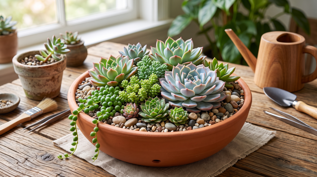 creating succulent dish gardens