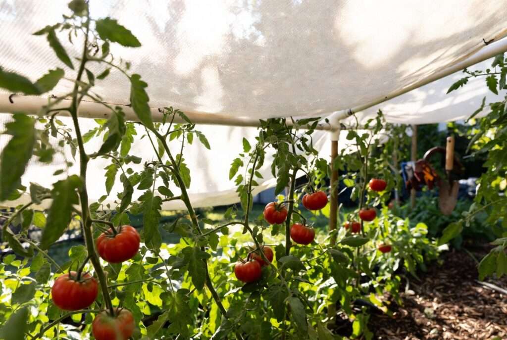 shade cloth for tomato plants
