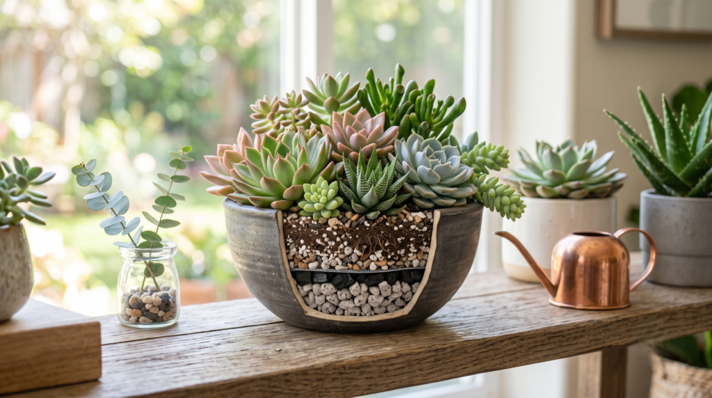 succulent arrangement drainage solutions