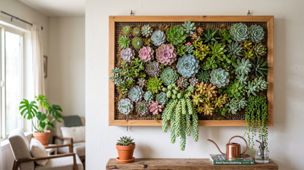 vertical succulent gardens for small spaces