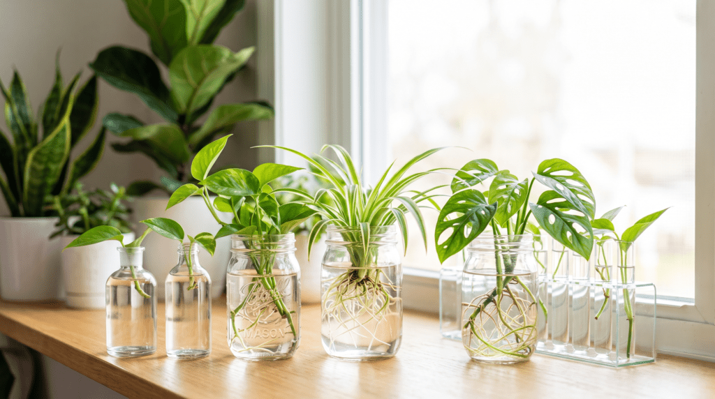 water propagation in glass jars