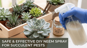 DIY neem oil spray for succulent pests