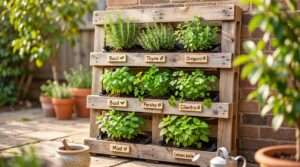 DIY pallet garden for herbs