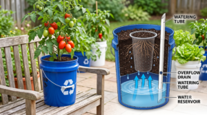 DIY self-watering planters for vegetables