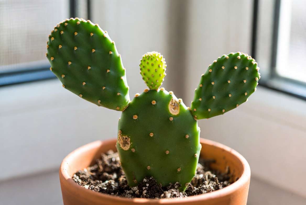 A healthy, recovering cactus thriving in the sun after successful scale insect removal.