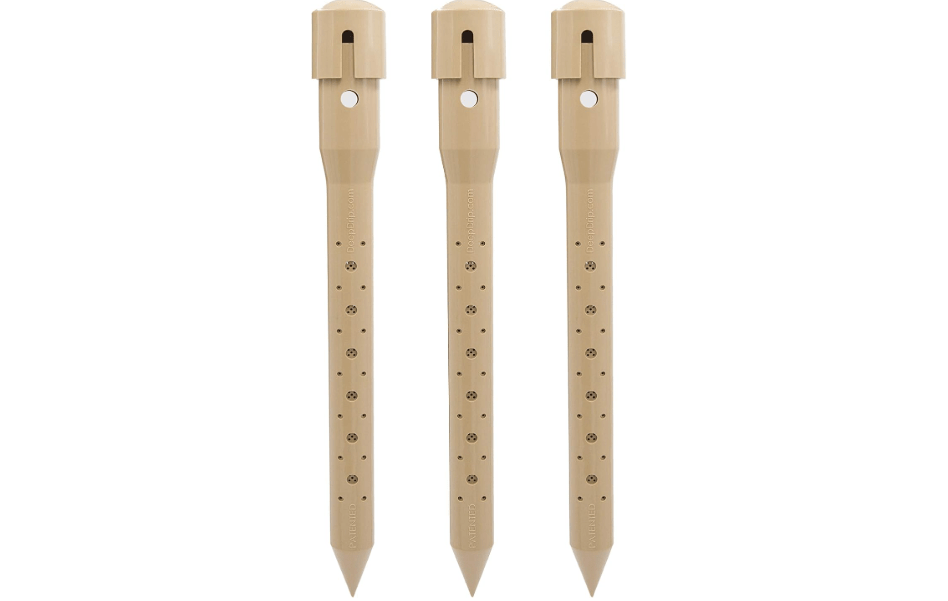 14 in. DEEP DRIP Plant Watering Stake (3 Pack) (Tan) | UV-Protected ABS Plastic Deep Root Irrigation Spike for Yard Plants, Shrubs