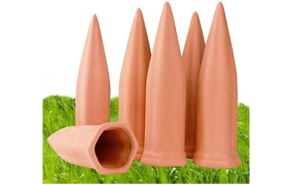 Plant Watering Devices 6 Pack Terracotta Vacation Plant Waterer Wine Bottle Watering Stakes Slow Release Plant Watering Spikes Self Watering Devices