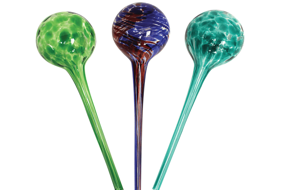 
Wyndham House Plant Watering Globe Set, Set of 3, Indoor & Outdoor, Colorful Multicolored Hand-Blown Glass for Everyday Use