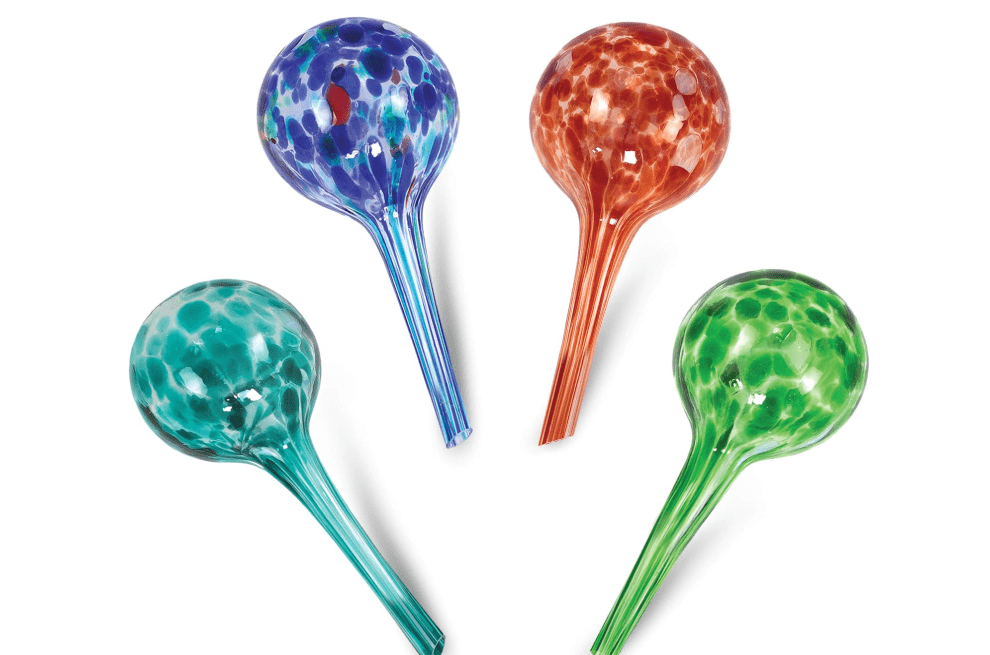 
Blazin Indoor Plant Watering Globes | Automatic Self Water Bulbs | Aqua Water Globe | Decorative Hand-Blown Glass | 4pc Deluxe Se
