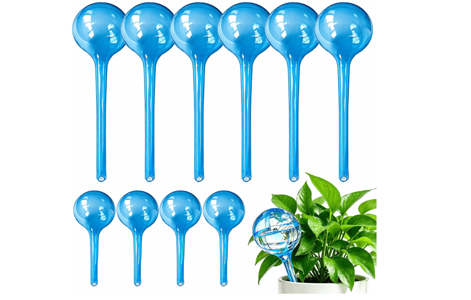 
Self Watering Globes for Plant, 10pcs Auto Watering Bulb for Indoor Outdoor | Garden Potted Plant Watering Device for Vacation Plant Care, Flower Self
