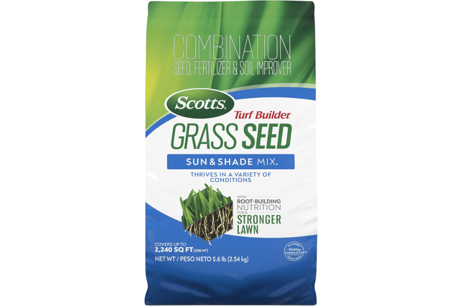 
Scotts Turf Builder Grass Seed Sun & Shade Mix, 5.6 lbs. | Grass Seed Plus Lawn Fertilizer and Soil Improver, Thrives in Many Conditions, Covers 