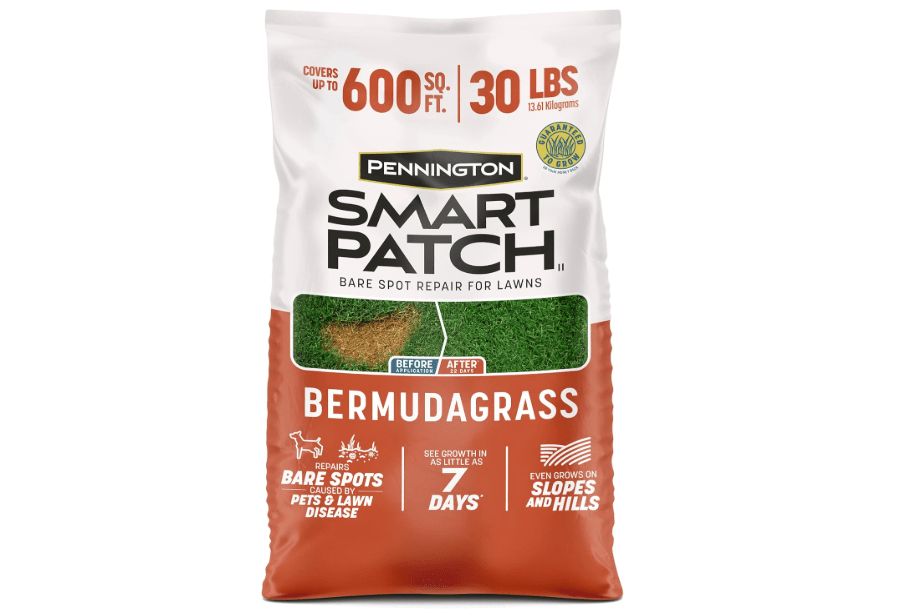 
Pennington Smart Patch Bermudagrass Mix 30 lb, Grass Seed Mix for Bare Spot Repair with Mulch and Lawn Fertilizer
