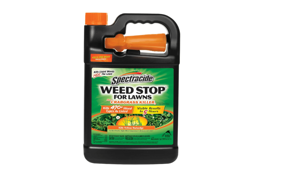 Spectracide Weed Stop for Lawns Plus Crabgrass Killer, Ready-to-Use, 1 Gal | Kills 470+ Weed Types Down To The Root, Use on Lawns, Visible Results