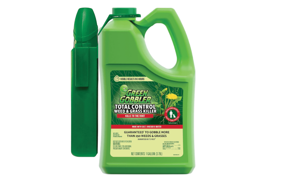 Green Gobbler Natural Total Control Weed & Grass Killer | Made with Concentrated Salt & Vinegar | Pet Safe | Kills to The Root