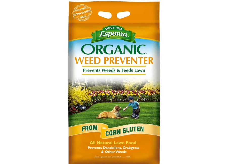 Espoma Organic Weed Preventer Plus Lawn Food from 100% Corn Gluten Meal. Helps Prevent Weed Seed Establishment and Provides Organic nitrogen