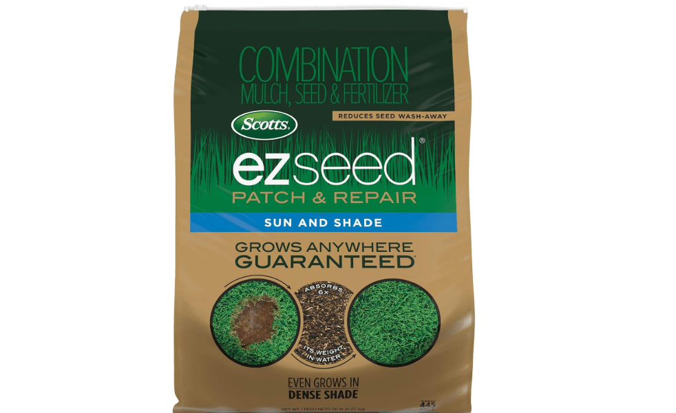 Scotts EZ Seed Patch & Repair Sun and Shade, 20 lbs. | Combination Mulch, Sun and Shade Grass Seed & Fertilizer for Bare Spots