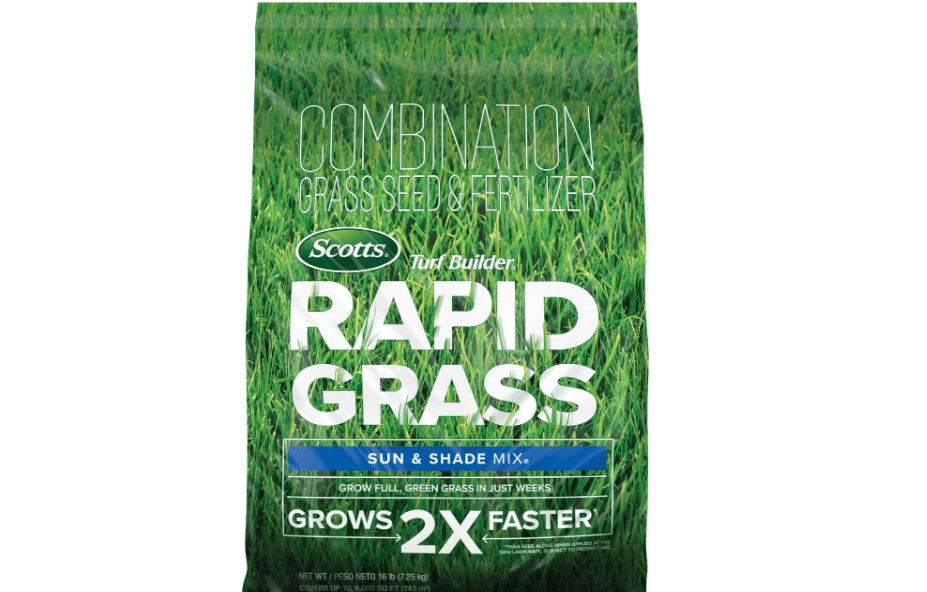 
Scotts Turf Builder Rapid Grass Sun & Shade Mix, 16 lbs. | Combination Grass Seed and Fertilizer, Grows Green Grass in Just Weeks
