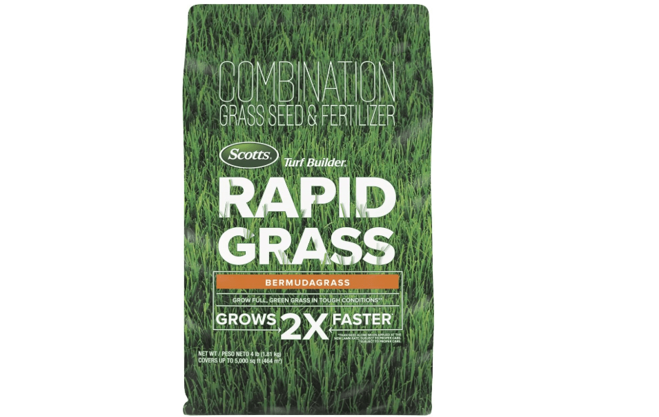 
Scotts Turf Builder Rapid Grass Bermudagrass, 4 lbs. | Combination Fertilizer and Grass Seed for Lawns, Covers Up To 5,000 sq. ft.