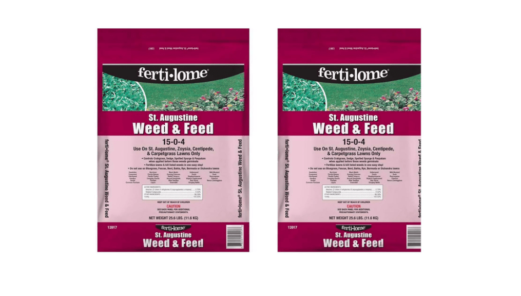 St. Augustine Lawn Fertilizer 15-0-4 with Iron – Covers 4,000 sq ft per Bag – Phosphorus Free Granular Lawn Food – 25.6 lb Bags (2 Pack)