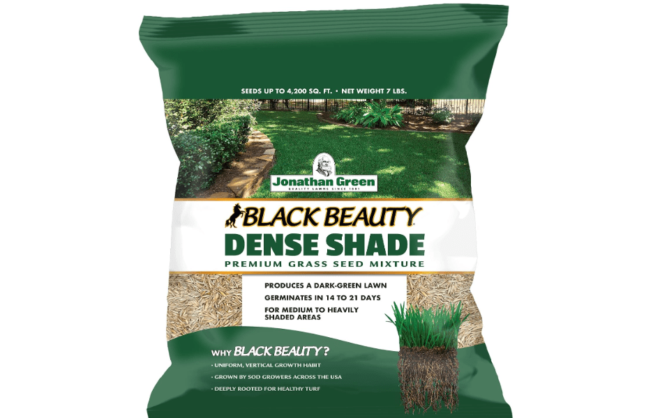 Jonathan Green (10620) Black Beauty Dense Shade Grass Seed - Cool Season Lawn Seed (7 lb) | Grows Well in Medium to Densely Shaded Areas