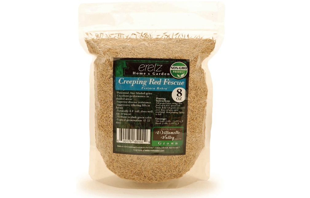 Creeping Red Fine Fescue Seed by Eretz (8oz) - Choose Size! Willamette Valley Oregon Grown, No Fillers, No Weed or Other Crop Seeds, Premium Shade Grass Seed